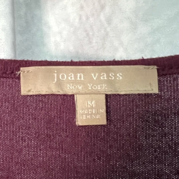 Joan Vass New York Burgundy Crew Neck Long Sleeve Tunic - Medium - Picture 7 of 10